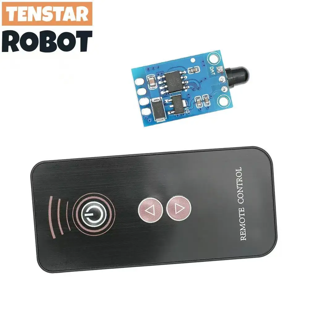 TENSTAR Mini Wireless Remote Control Kit Forward and Reverse Stop Module 3.3V 5V 12V DC Motor Drive Motor PWM Speed Control