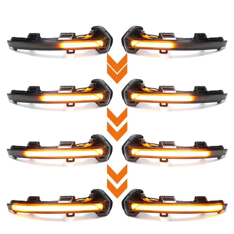 For VW Passat B8 Arteon 2015 2016 2017 2018 2019 2Pcs Car Dynamic LED Turn Signal Light Rearview Mirror Blinker Indicator