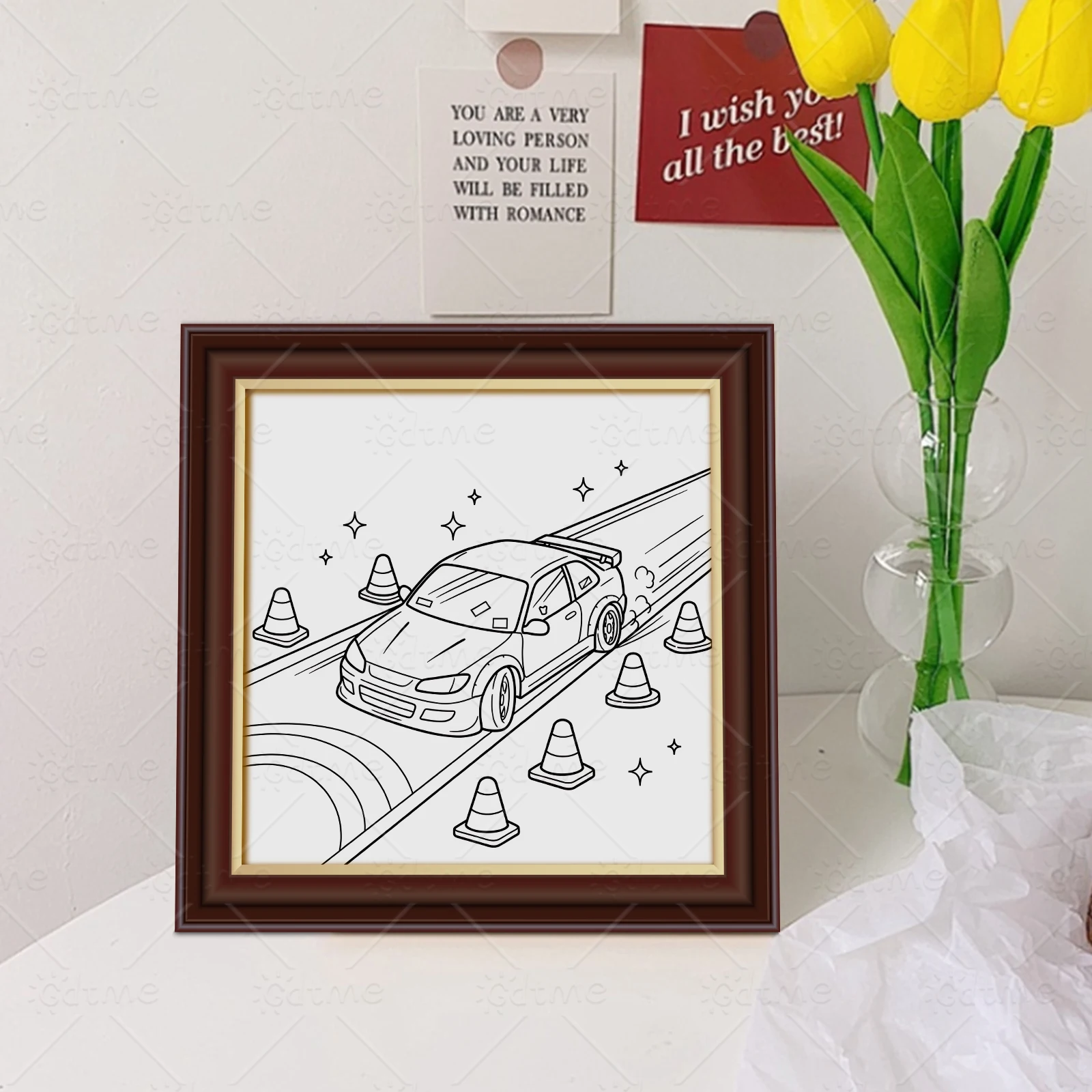 ANIMATED DRIFT CAR Malbuch Simple Joys Stressabbau-Zeichenbuch Perfektes Geschenk für Party und Geburtstag Weihnachten – Detail 7