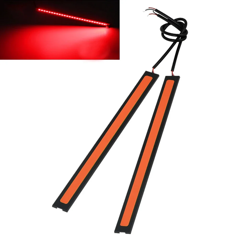 2pcs COB DRL LED 12V Waterproof Daytime Running Light Auto Strip Light Car COB Fog Lamp Car Led DRL Lamp Ultra Thin Bright