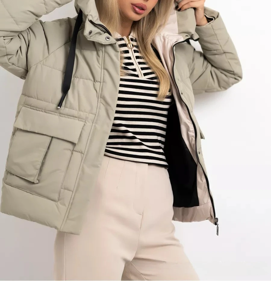 2025 New Short Bread Jacket High-end Outerwear Women's Winter Clothing Trend Simple