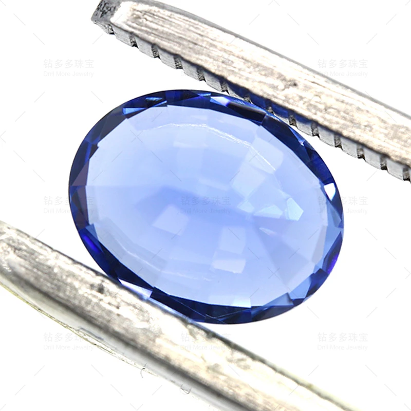 High Quality Oval Cut Sapphire 4ct Laboratory Cultivated Gemstones For Use In Jewelry Setting Bare Stone GAL Certificate