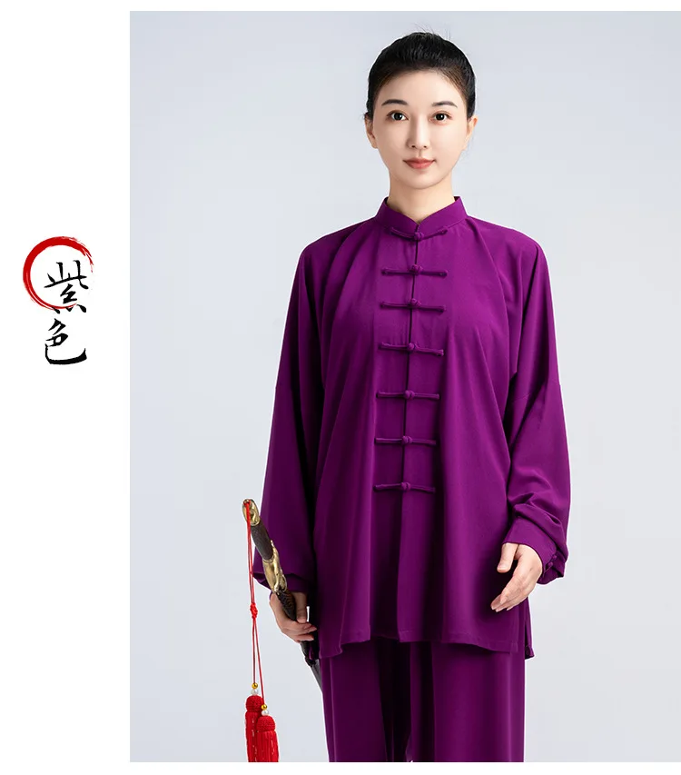Tai-Chi-Anzug aus Baumwoll-Leinen für Damen und Herren, 5 Farben, Kampfkunst-Kung-Fu-Anzug für Baduanjin-Aufführungen, Frühling/Sommer – Detail 10