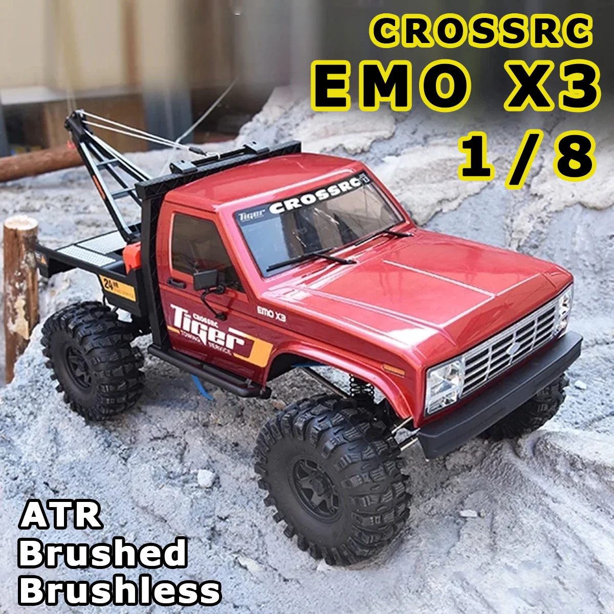 

1/8 Crossrc Emo X3 Northeast Tiger Большой радиоуправляемый автомобиль Гусеничный дорожный прицеп Спасательная машина Альпинистская внедорожная модель автомобиля