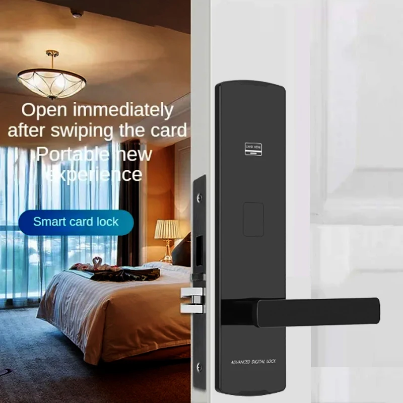 Materiale in lega di alluminio Fechadura Inteligente Electric Hotel Door Lock Card System RFID hotel lock digital hotel lock software