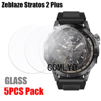 5pcs for Zeblaze Stratos 2 Plus Smart Watch Tempered Glass Screen Protector 9H 2.5D Film