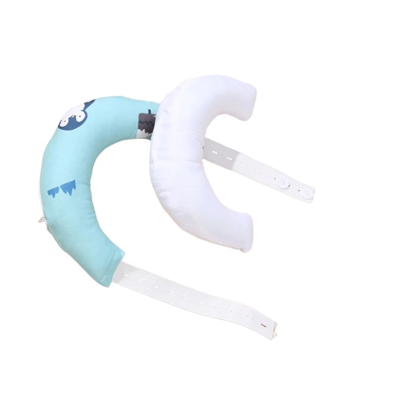 وسادة سفر J15U للأطفال مع نمط كرتوني لدعم الرقبة على شكل أهلة من القطن العضوي #1