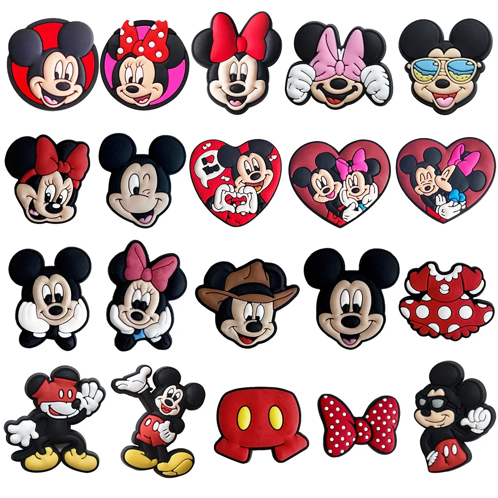 8-48Pcs Hot Toys Disney Mickey Shoe Charms DIY Cartoon Shoe Decoration Accessories Clog Sandals Wristband Buckle for Kids Gifts image 2
