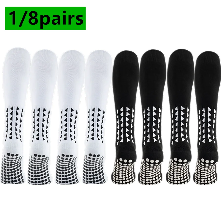 

1/8pairs Towel Bottom Grip Socks Breathable Men Women Exercise Running Socks