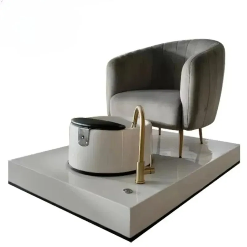 Luxury White Pipeless Foot Massage Sofa Chair Modern Pedicure Manicure Chair For Sale
