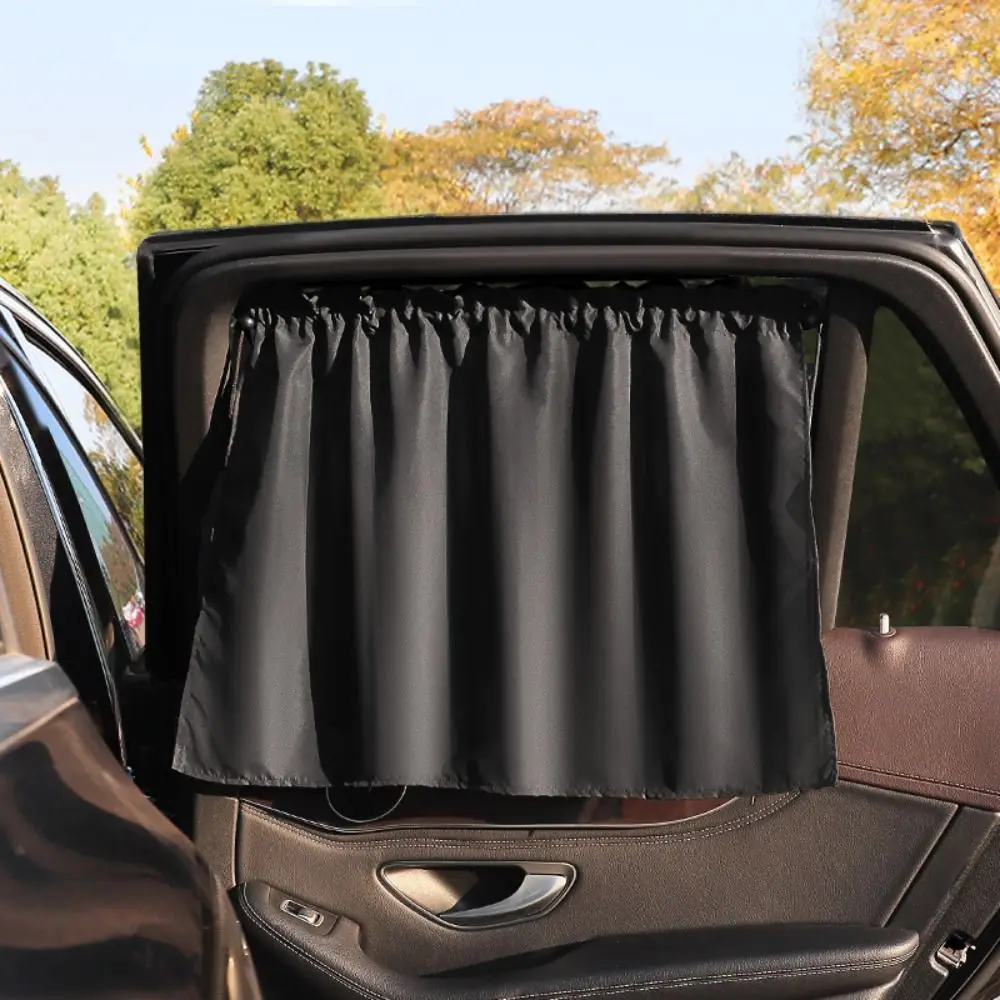 Schwarzer Saugnapf-Vorhang, UV-Schutz, universelles Seitenfenster, Autofenster, Sonnenschutz für Kinder, Babys, Kinder, Sonnenschutz für den Sommer