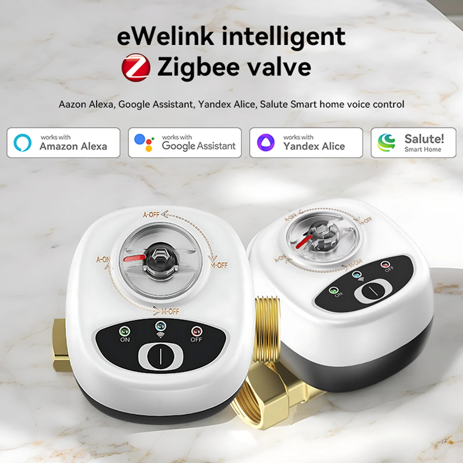 EWeLink ZigBee/Wifi Watervalve Automatic Switch Intelligent Ballvalve IP65 Waterproof Rating Wireless Remote APP Control