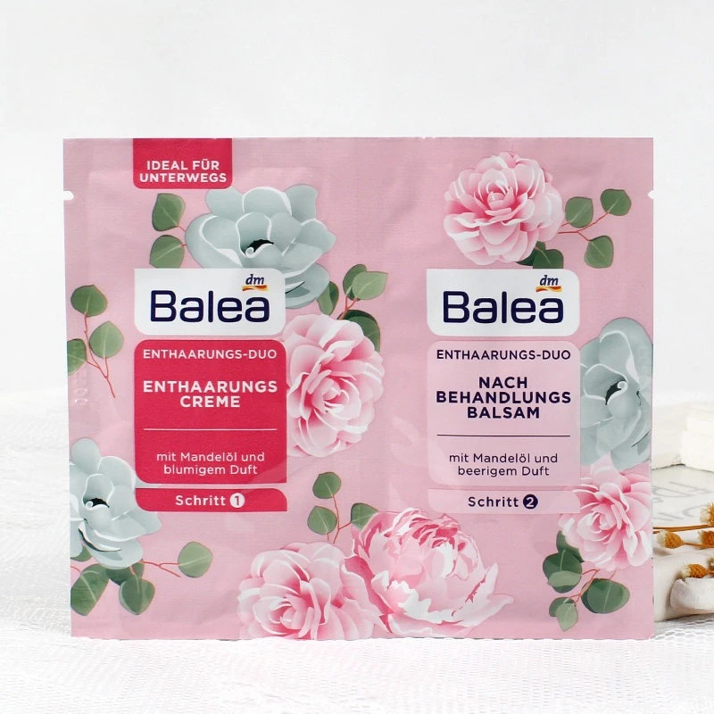 Balea Rose Hair Removal Cream & After-Care Lotion, Gentle & Low-Irritation Travel Set