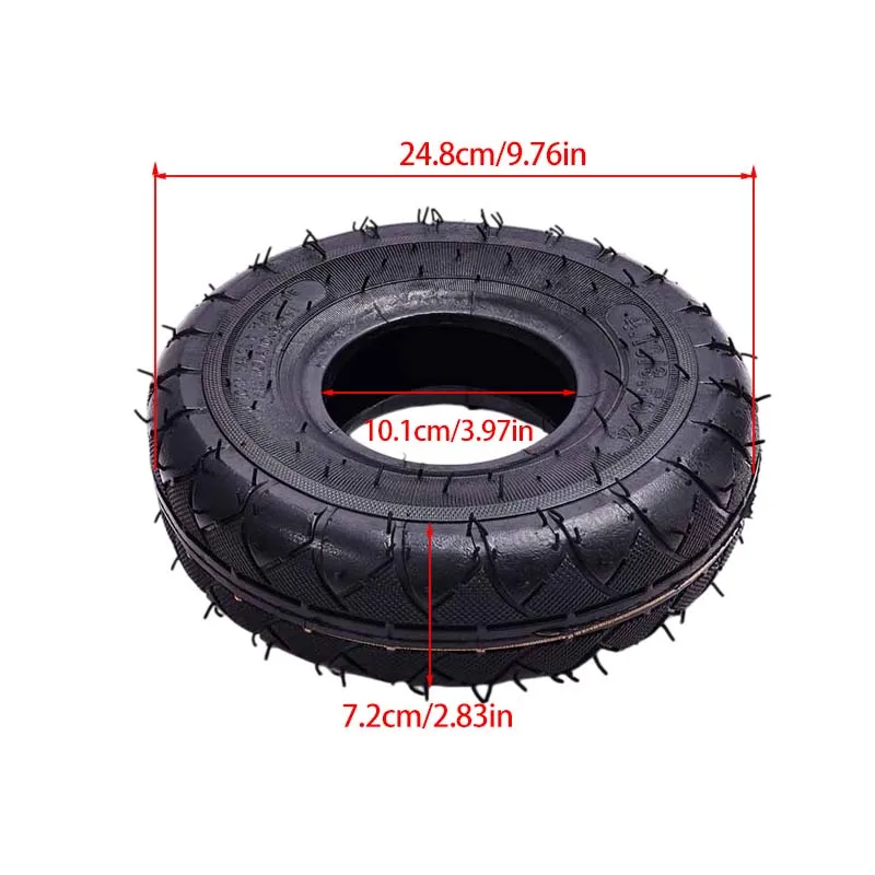 Replacement of Handcart Tires 4.10/3.50-4 Elderly Pedestrian Tires Three way Wheelchair Inner and Outer Tire Remodeling Parts