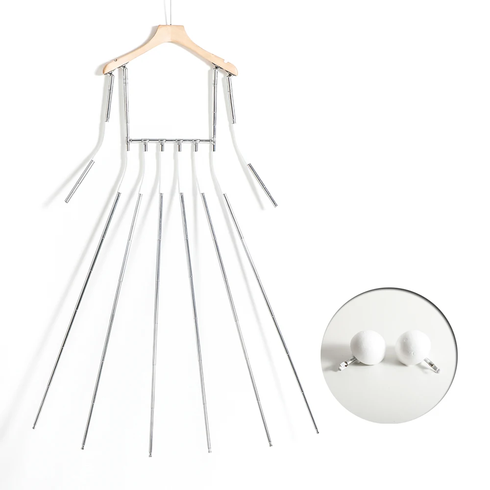 Dress Photography Style Hanger 6-Pole Skirt Pleats Positioning Clothing Photography Props Invisible Hanger