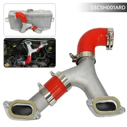 Top Mount Intercooler Cast Aluminum Y-Pipe Kit Fits for Subaru Impreza WRX/WRX STI GD/GG 2002-2007