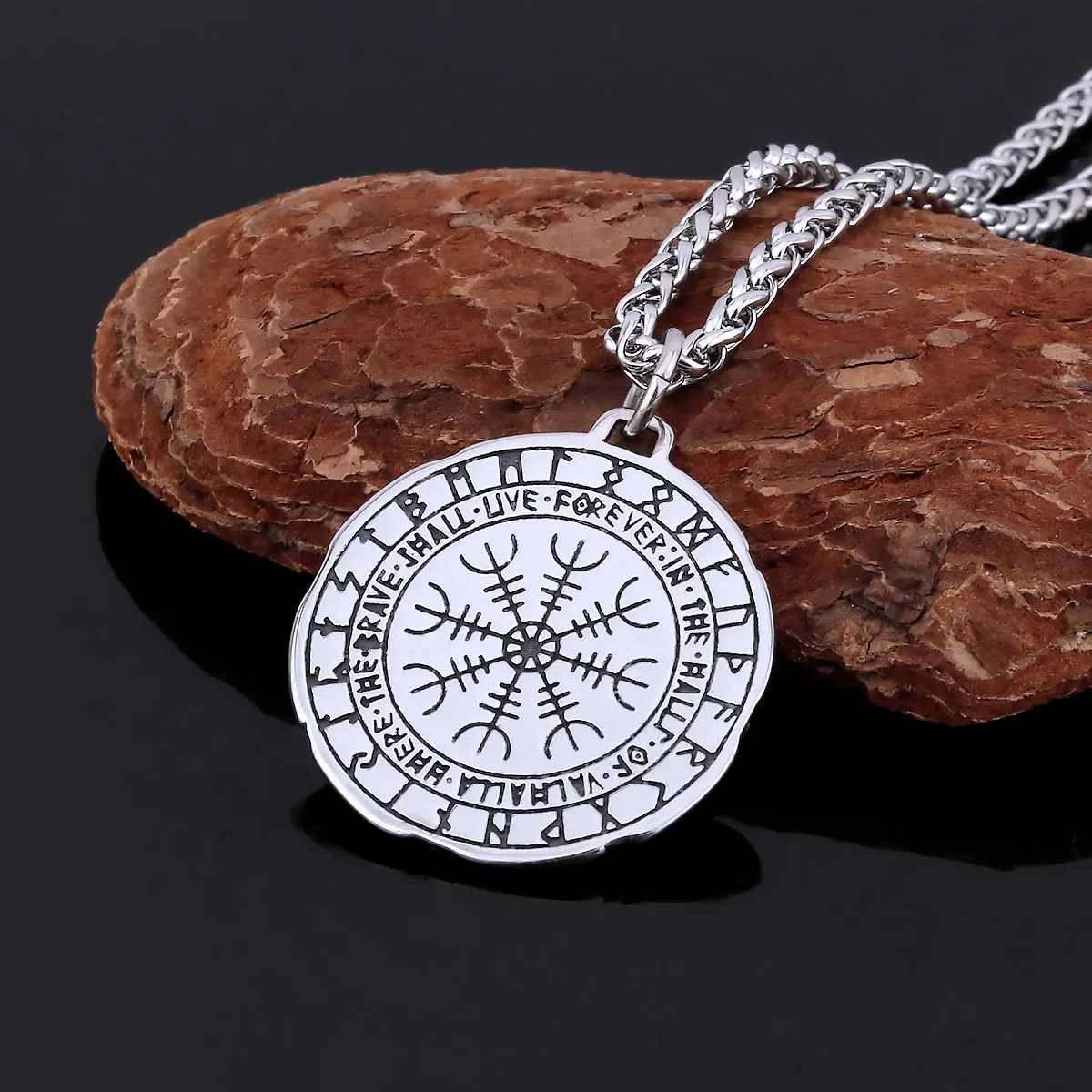 Fashion Design Mixed Gold Color Helmet of Awe Necklace Men Punk Hip Hop Personality Pendant Stainless Steel Jewelry Gift