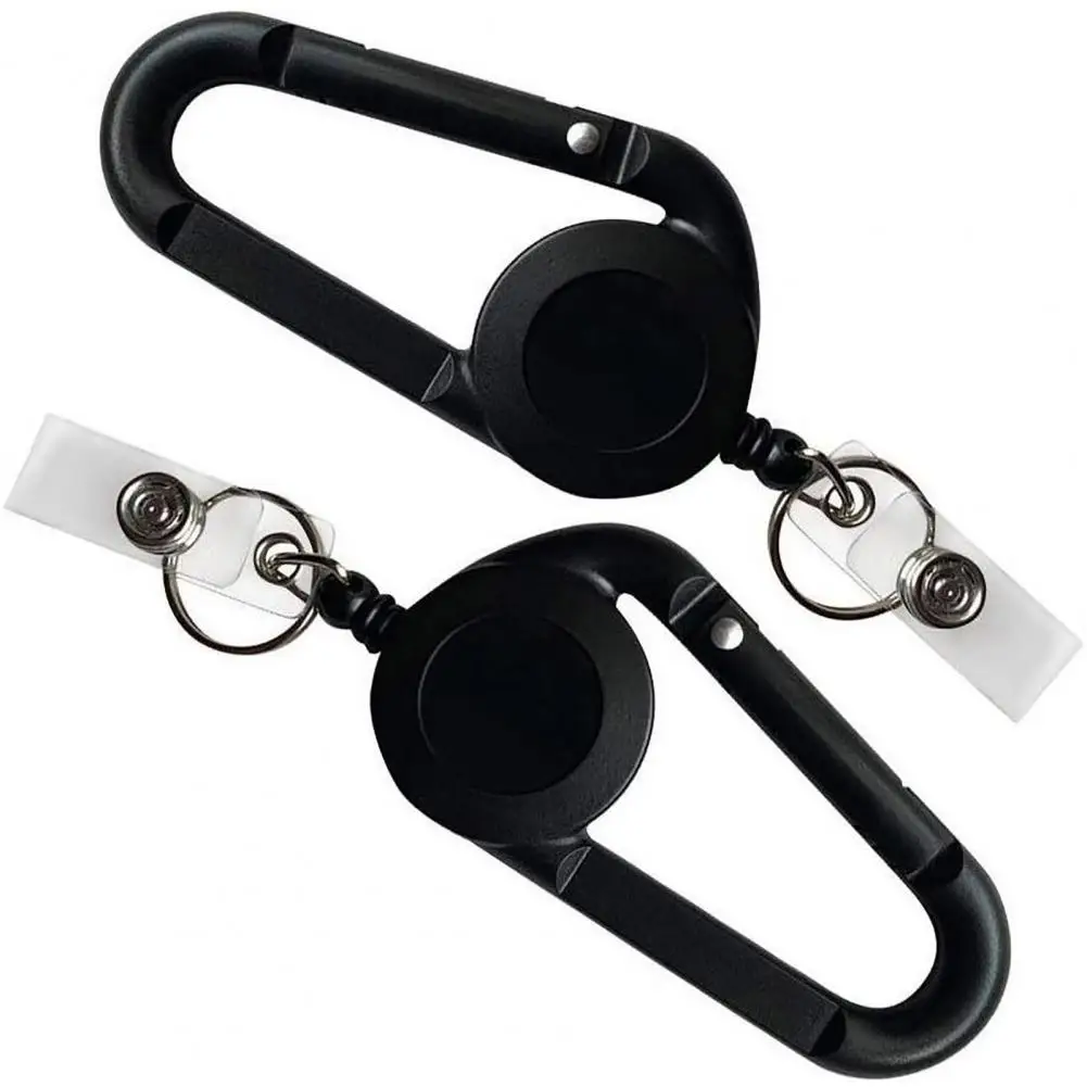 ตัวยึดป้ายหดเก็บได้รีลสแตนเลสสตีลที่ใส่พวงกุญแจแบบพกพาป้ายหดเก็บได้หนักน้ำหนักเบาสำหรับติดป้าย