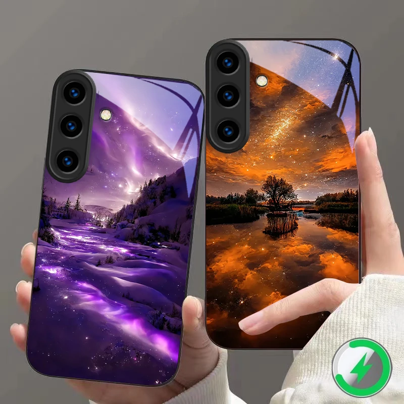 Deep Night Sky Nebula Suitable For Samsung Galaxy S26 S20 Fe S21 S22+ S22 S23 Plus S24 Ultra S25 Edge 24 26 Glass Phone Case