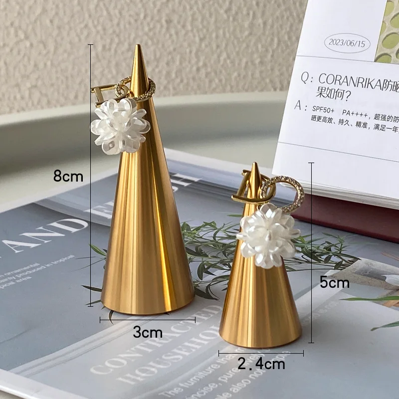 

Jewelry Display Props with Metal Base Earring Necklace Organizer Holder Jewelry Counter Earrings Rings Display Stand