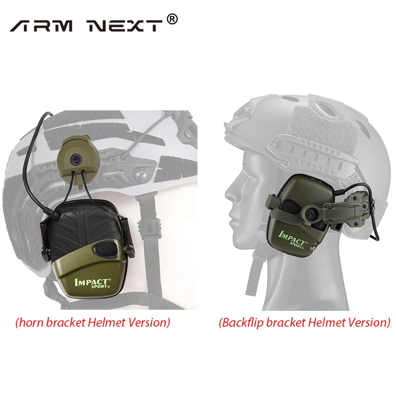 Sport Hunting Shooting Helmet Electronic Earmuffs Helmet Track Adapter Tactical Headphone Holder Noise Reduction Earmuffs