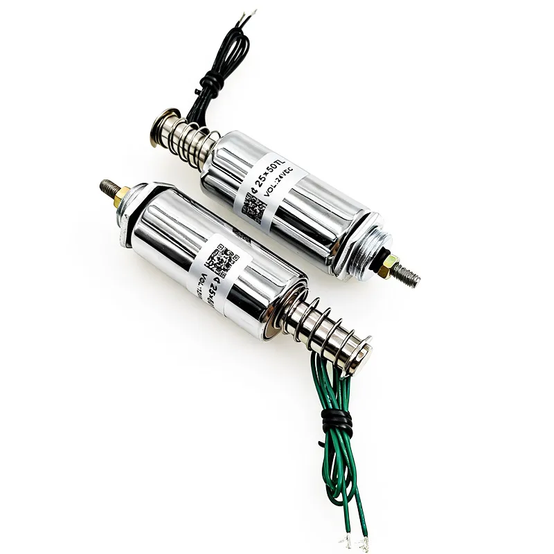 Mini Push-Pull Electromagnet 25X50TL Tubular Solenoid DC 12V 24V 10-15mm Stroke 300g Force Crash Test Mini Electric Magnet