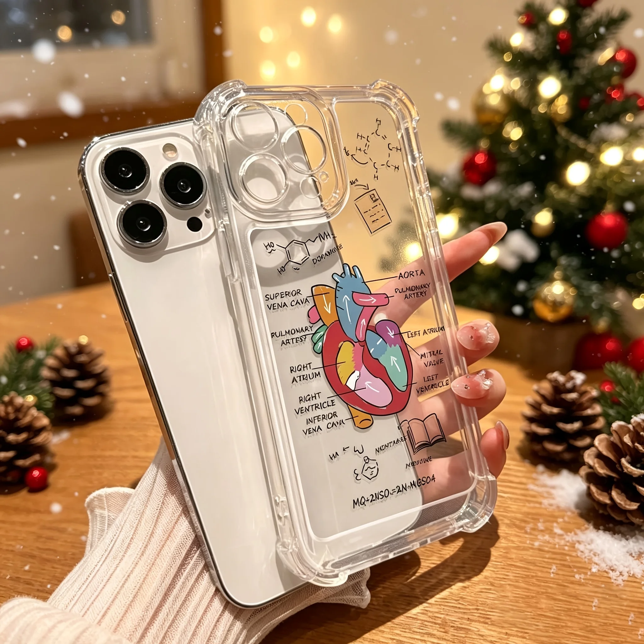 Soft Anatomical Heart Medical Phone Case For Samsung Galaxy S26 S24 S25 Plus Ultra A57 A56 A55 A36 A37 A07 A17 A27 Cover Clear
