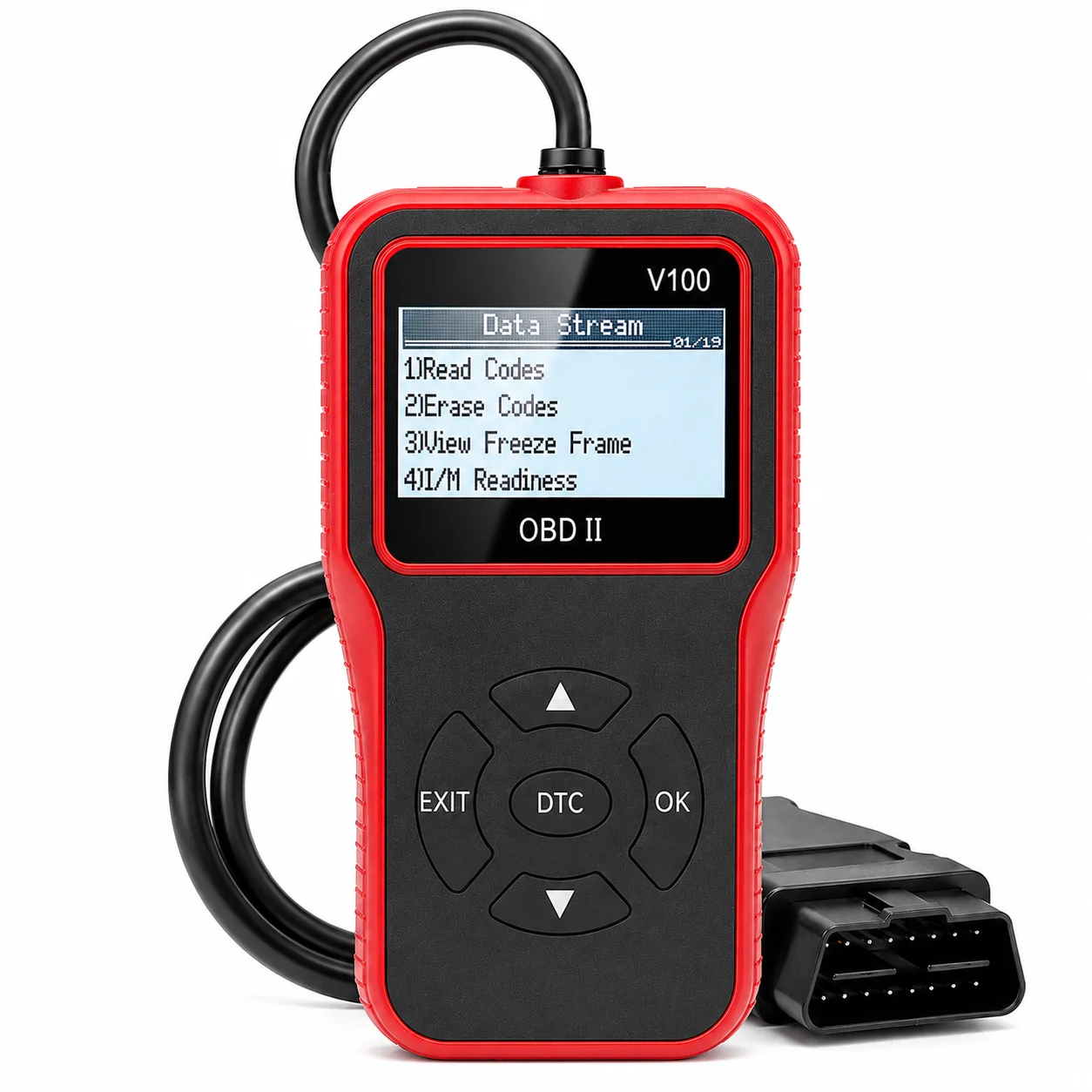 

V100 Professional Automotive Scan Tool OBD2 Code Reader Engine Fault Diagnostic Scanner Battery Voltage Analyzer