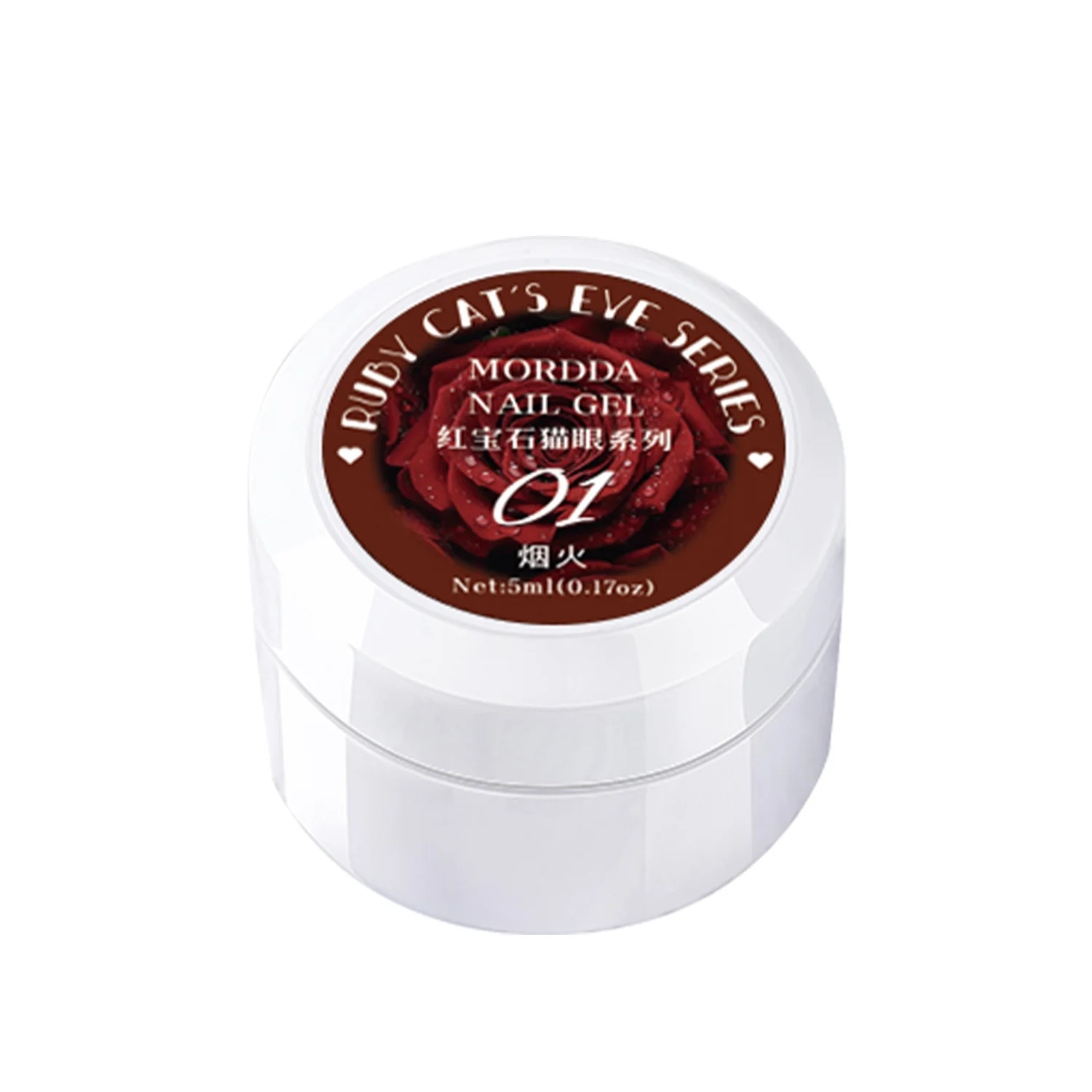 5ml/Jar New Year's Red Cat Eye Nail Gel Polish Autumn and Winter Rose Ruby Series Soak Off LED/UV Semi-Permanent Varnish Nail#GY