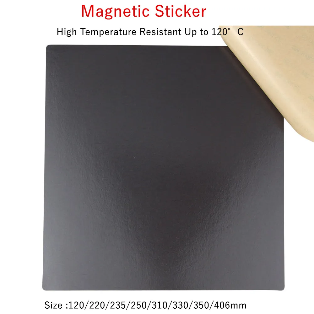 

Энергетический 1,2 мм магнитный стикер с 300LSE клейкой лентой, устойчивый к высоким температурам 120 °C для 3D принтера, стальной лист