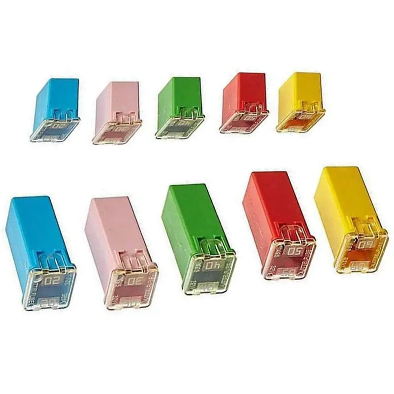 Fuses fmx 10 Pc Car Fuse FMX Female Maxi Fuse Assortment LOW and TALL/STD Shaped Assortment Fuse 20A 30A 40A 50A 60A