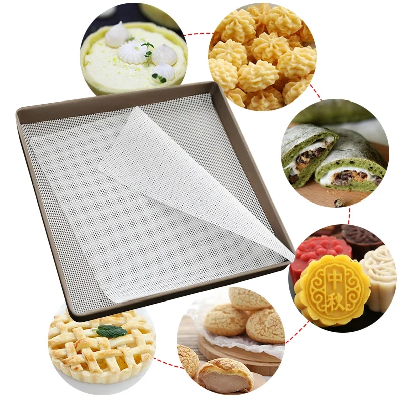 6 Sizes Silicone Baking Mat Non-Stick Oven Sheet Liner Bread Buscuit Mooncake Silicone Steamer Mesh Pad Dumplings Mat Bakeware