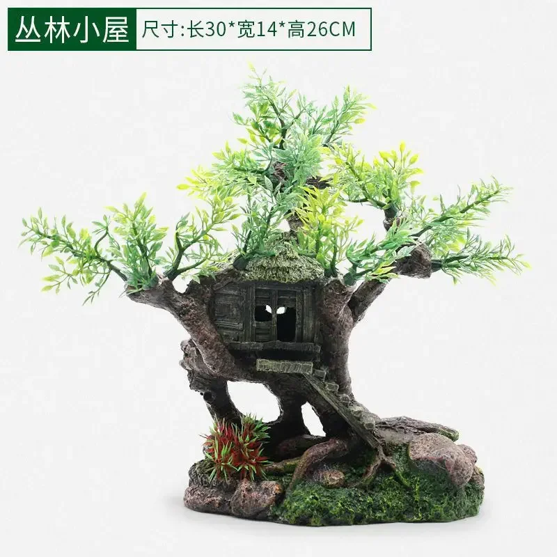 Fish Tank Landscaping Decorative Resin Rockery Aquarium Rockery Stone Ecological Landscape Package Ornament