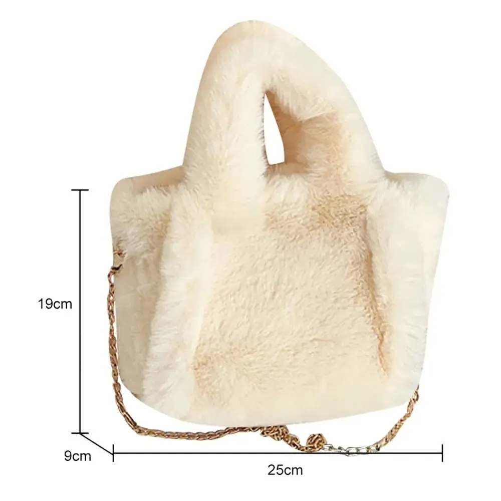 

Trend S/L Tote Bag Faux Fur Plush Fluffy Satchel Bag Handbag Winter