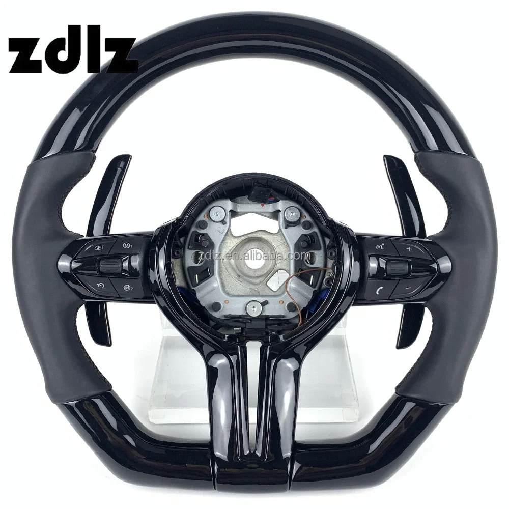 Custom Bright Black Steering Wheel For  Carbon Fiber Steering Wheel with Shift Paddle