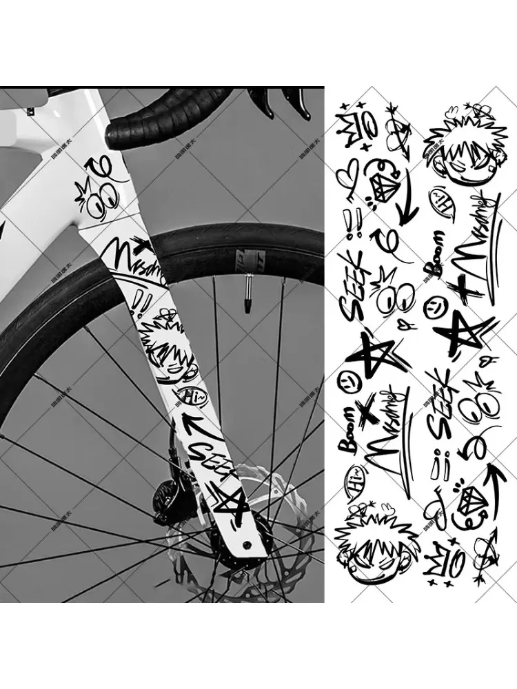 AliExpress 2025 Bicycle Stickers for Bicycle Frame Top Tube Decorative Reflective Waterproof Cycling Road Bike Frames Stickers PVC Car Film