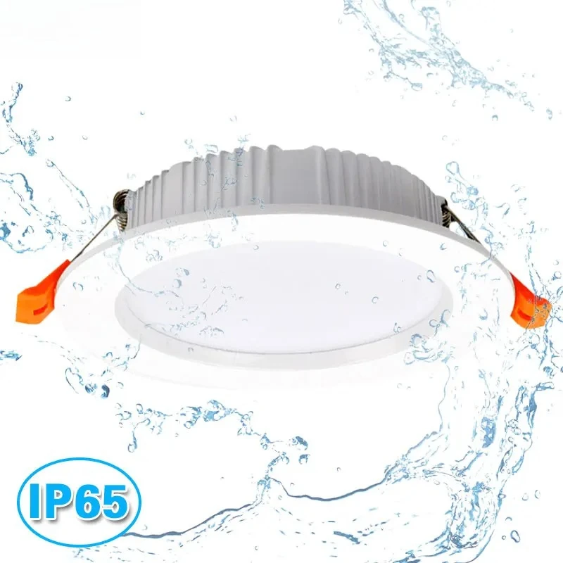 

LED Downlight IP65 Waterproof Dimmable 9W 12W 15W 7W for Bathroom 220V 12V Kitchen Toilet Eaves Ceiling Lamp White Spot Light