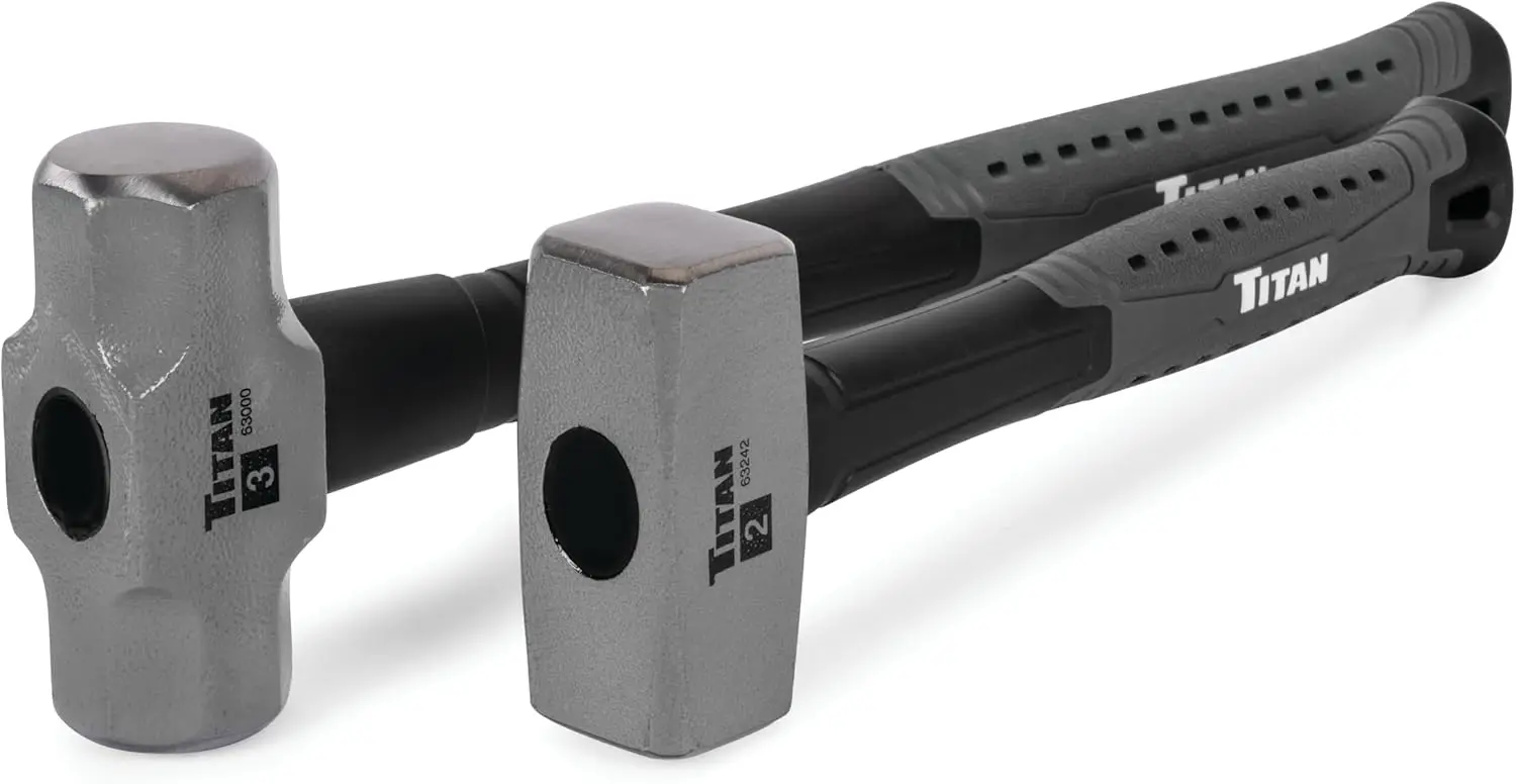 

Набор из 2 кованых стальных молотков (2-фунтовый кувалда и 3-фунтовый молоток) с рукоятками из стекловолокна