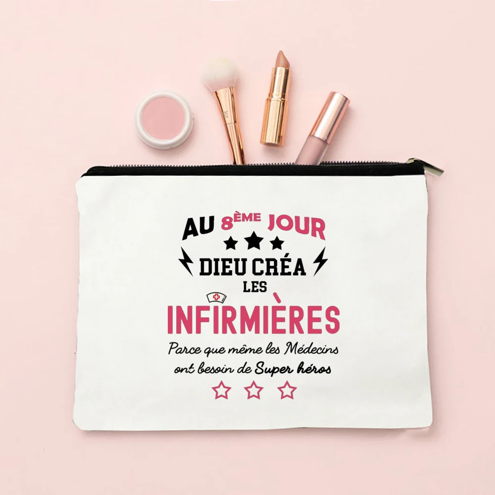 I Am A Top Nurse Print Makeup Bag Travel Neceser Toiletry Organizer Pouch Female Canvas Zipper Cosmetic Bags Best Gift for Nurse