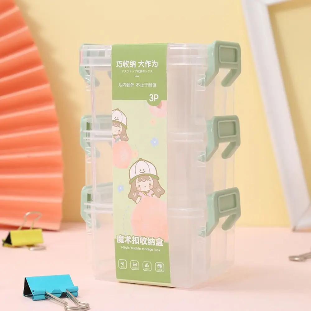 

Transparent Waterproof Office Supplies Trivia Parts Tool Mini Desktop Storage Box Sundries Storage Box Nails Clips Organizer