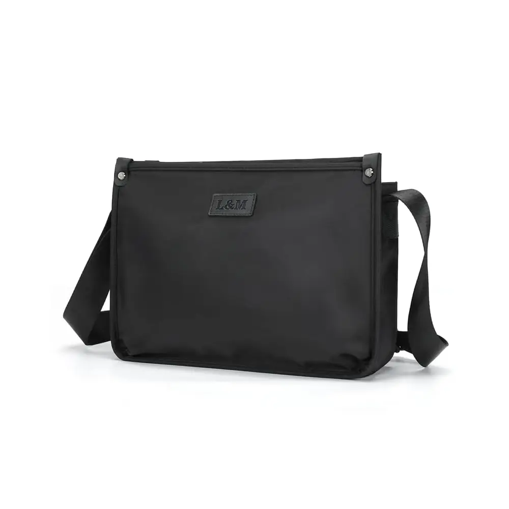 

Men's messenger crossbody bag, water resistant durable shoulder bag, work travel commuter bag for men | Light Roomy Men'sBag,