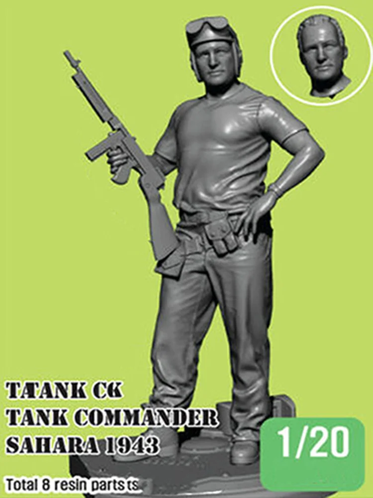 

1/20 US Tank Commander stand Resin figure Model kits Miniature gk Unassembly Unpainted