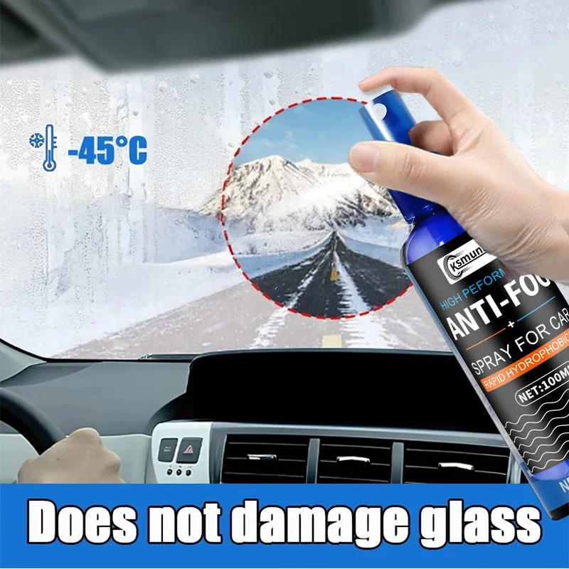 

Anti-Freeze & Anti-Fog Spray 100ml- Winter Car Glass Defogger, Multi-Surface Safe, Easy Application, Residue-Free