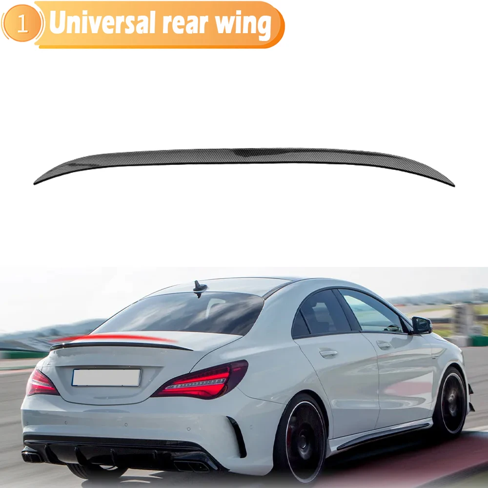 

Universal 120CM Car Rear Trunk Spoiler Wing Boot Lip TPU Glossy Black For Benz W204 W212 For BMW X5 X4 E39 For Audi Q5 A4 B8 B9