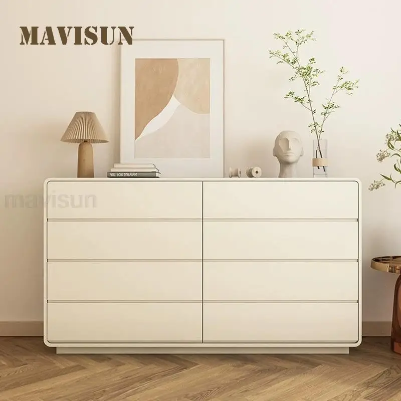 

White Simple Chest Of Drawers Bedroom Furniture Solid Wood Living Room Against The Wall Organizer Italian Style Storage Cabinet