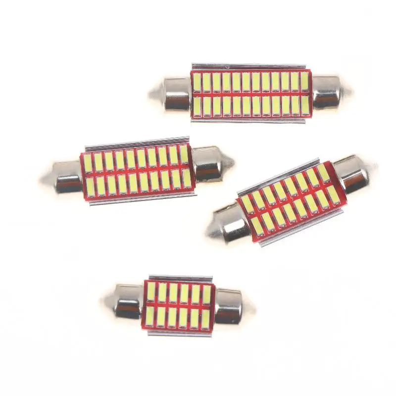 

10pcs 4014 Chips Canbus 12V Led Bulb 31mm 36mm 39mm 41mm Car Festoon Light Interior Dome Reading Lights 6000K Pure White