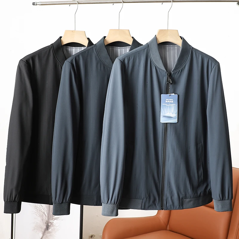 

Outdoor Tech Tee-Proof Lightweight Waterproof Breathable Tear-Resistant Men's Faionable Baseball Collar Thin Jaet Coat