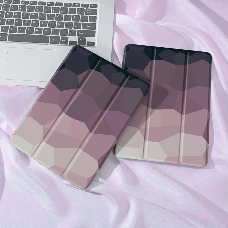 Purple square Case Compatible With iPad iPad 9.7-Inch (6th/5th Generation, 2018/2017)Mini4/5 ,Air4/5 10.9in,With Pen Holder