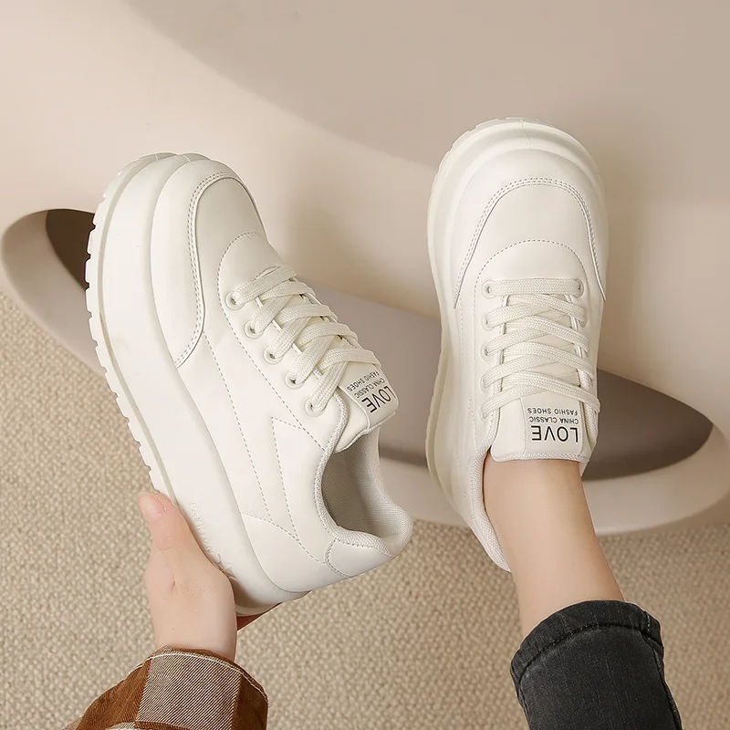 

Women's Casual Shoes New Platform Plus Velvet Cotton Shoes Non-slip Wear-resistant Jogging Shoes Fashion Versatile Walking Shoe
