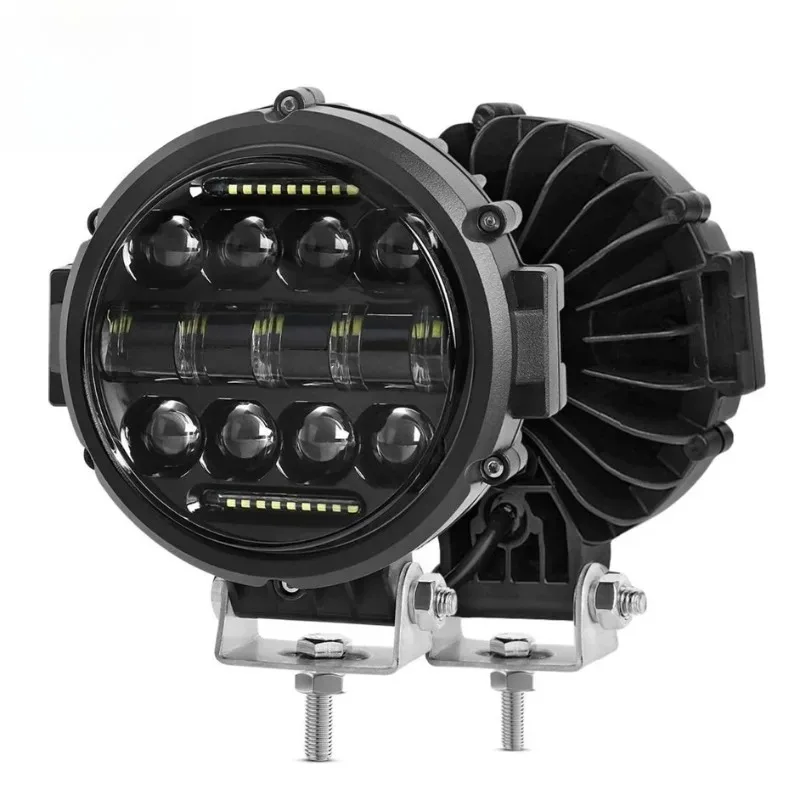 

7-inch 60w LED Work Light Bar Adjustable Mounting Bracket Daytime Running Light Round Led Lights Spotlight Super Bright Offroad